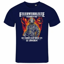deinshirt Print-Shirt Herren T-Shirt Feuerwehrleute sterben nie Funshirt Blau/Dunkelblau/Grau