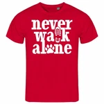 deinshirt Print-Shirt Herren T-Shirt Never walk alone Funshirt Dunkelrot/Rot