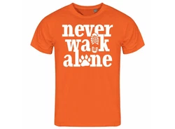 deinshirt Print-Shirt Herren T-Shirt Never walk alone Funshirt Orange