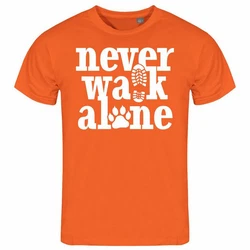 deinshirt Print-Shirt Herren T-Shirt Never walk alone Funshirt Orange