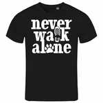 deinshirt Print-Shirt Herren T-Shirt Never walk alone Funshirt Schwarz/Dunkelblau