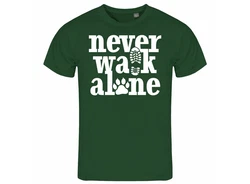 deinshirt Print-Shirt Herren T-Shirt Never walk alone Funshirt Dunkelgrün