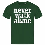 deinshirt Print-Shirt Herren T-Shirt Never walk alone Funshirt Dunkelgrün