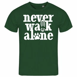 Print-Shirt Herren T-Shirt Never walk alone Funshirt mit Motiv
