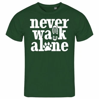 deinshirt Print-Shirt Herren T-Shirt Never walk alone Funshirt Dunkelgrün