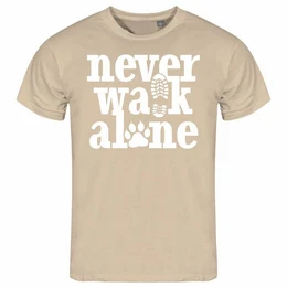 Print-Shirt Herren T-Shirt Never walk alone Funshirt mit Motiv