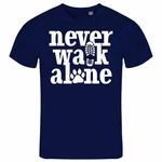 deinshirt Print-Shirt Herren T-Shirt Never walk alone Funshirt Dunkelblau