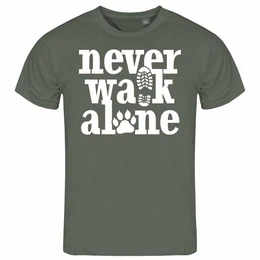 Print-Shirt Herren T-Shirt Never walk alone Funshirt mit Motiv