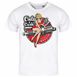 Print-Shirt Herren T-Shirt Only Cash Funshirt mit Motiv