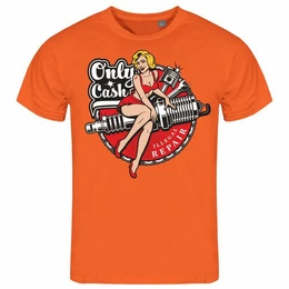 Print-Shirt Herren T-Shirt Only Cash Funshirt mit Motiv