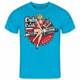 Print-Shirt Herren T-Shirt Only Cash Funshirt mit Motiv