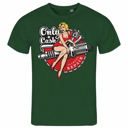 Print-Shirt Herren T-Shirt Only Cash Funshirt mit Motiv