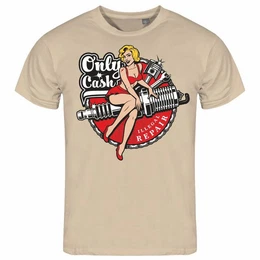 Print-Shirt Herren T-Shirt Only Cash Funshirt mit Motiv