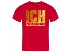 deinshirt Print-Shirt Herren T-Shirt Ich muss gar nix Funshirt mit Motiv gold