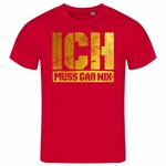 deinshirt Print-Shirt Herren T-Shirt Ich muss gar nix Funshirt mit Motiv gold