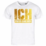 deinshirt Print-Shirt Herren T-Shirt Ich muss gar nix Funshirt mit Motiv gold