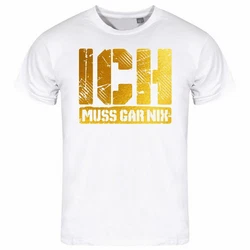 deinshirt Print-Shirt Herren T-Shirt Ich muss gar nix Funshirt mit Motiv gold