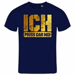 deinshirt Print-Shirt Herren T-Shirt Ich muss gar nix Funshirt mit Motiv gold