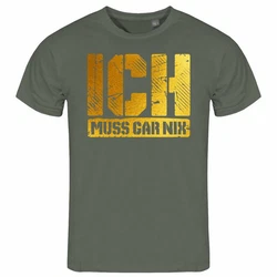 deinshirt Print-Shirt Herren T-Shirt Ich muss gar nix Funshirt mit Motiv Gold/Dunkelgrün/Neonfarben/Grün
