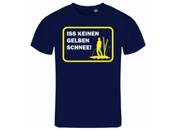 deinshirt Print-Shirt Herren T-Shirt Funshirt Modell Schnee gelb