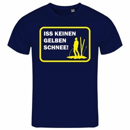 Print-Shirt Herren T-Shirt Iss keinen gelben Schnee Funshirt mit Motiv