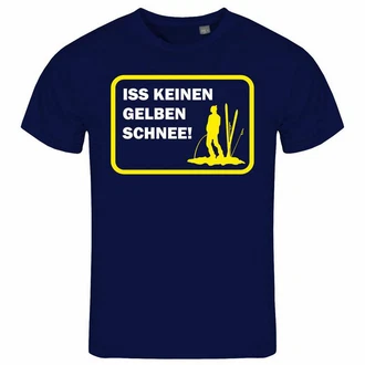deinshirt Print-Shirt Herren T-Shirt Funshirt Modell Schnee gelb