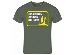 deinshirt Print-Shirt Herren T-Shirt Funshirt Modell Schnee gelb