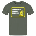 deinshirt Print-Shirt Herren T-Shirt Funshirt Modell Schnee gelb