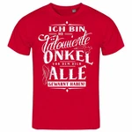deinshirt Print-Shirt Herren T-Shirt Ich bin der tätowierte Onkel Funshirt mit Motiv Dunkelrot/Rot