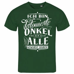 deinshirt Print-Shirt Herren T-Shirt Ich bin der tätowierte Onkel Funshirt mit Motiv Dunkelgrün/Grün