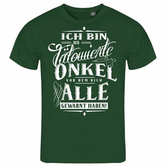 deinshirt Print-Shirt Herren T-Shirt Ich bin der tätowierte Onkel Funshirt mit Motiv Dunkelgrün/Grün deinshirt Print-Shirt Herren T-Shirt Ich bin der tätowierte Onkel Funshirt mit Motiv Dunkelgrün/Grün