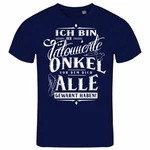 deinshirt Print-Shirt Herren T-Shirt Ich bin der tätowierte Onkel Funshirt mit Motiv Blau/Dunkelblau