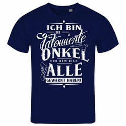 deinshirt Print-Shirt Herren T-Shirt Ich bin der tätowierte Onkel Funshirt mit Motiv Blau/Dunkelblau