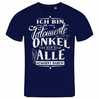 deinshirt Print-Shirt Herren T-Shirt Ich bin der tätowierte Onkel Funshirt mit Motiv Blau/Dunkelblau