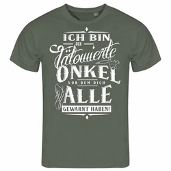 deinshirt Print-Shirt Herren T-Shirt Ich bin der tätowierte Onkel Funshirt mit Motiv Dunkelgrün