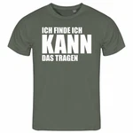 deinshirt Print-Shirt Herren T-Shirt Ich finde ich kann das tragen Funshirt Dunkelgrün/Khaki