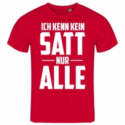 deinshirt Print-Shirt Herren T-Shirt Ich kenn kein satt nur alle Funshirt mit Motiv Rot/Dunkelrot