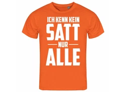 deinshirt Print-Shirt Herren T-Shirt Ich kenn kein satt nur alle Funshirt mit Motiv Orange/Gelb