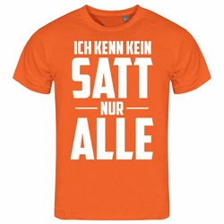 deinshirt Print-Shirt Herren T-Shirt Ich kenn kein satt nur alle Funshirt mit Motiv Orange/Gelb
