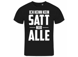 deinshirt Print-Shirt Herren T-Shirt Ich kenn kein satt nur alle Funshirt mit Motiv Beige/Schwarz/Rot/Braun/Lila/Dunkelbraun/Dunkelblau/Grün