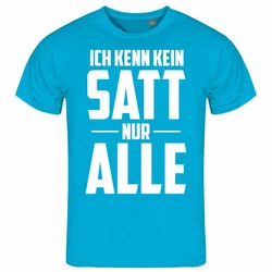 deinshirt Print-Shirt Herren T-Shirt Ich kenn kein satt nur alle Funshirt mit Motiv Hellblau/Blau