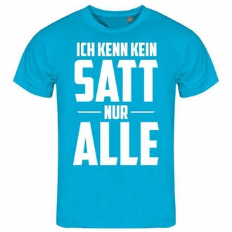deinshirt Print-Shirt Herren T-Shirt Ich kenn kein satt nur alle Funshirt mit Motiv Hellblau/Blau