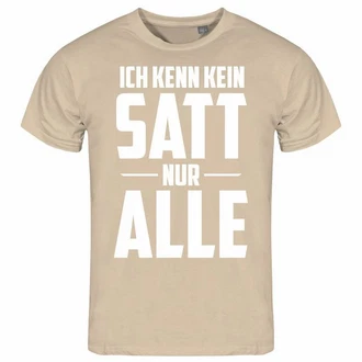 deinshirt Print-Shirt Herren T-Shirt Ich kenn kein satt nur alle Funshirt mit Motiv Khaki/Beige