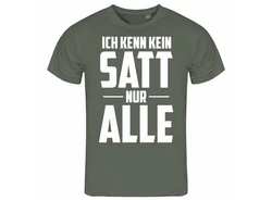 deinshirt Print-Shirt Herren T-Shirt Ich kenn kein satt nur alle Funshirt mit Motiv Dunkelgrün/Khaki/Grün