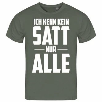 deinshirt Print-Shirt Herren T-Shirt Ich kenn kein satt nur alle Funshirt mit Motiv Dunkelgrün/Khaki/Grün