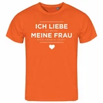 deinshirt Print-Shirt Herren T-Shirt Funshirt Ich liebe es wenn meine Frau mich angeln lässt Orange/Grau/Braun