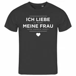 deinshirt Print-Shirt Herren T-Shirt Funshirt Ich liebe es wenn meine Frau mich angeln lässt Grau