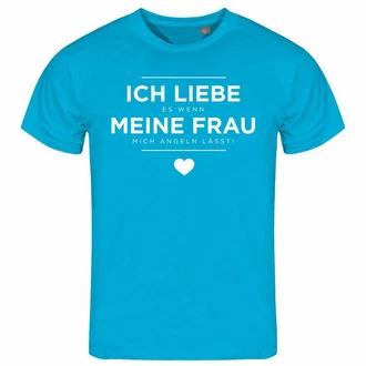 deinshirt Print-Shirt Herren T-Shirt Funshirt Ich liebe es wenn meine Frau mich angeln lässt