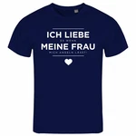 deinshirt Print-Shirt Herren T-Shirt Funshirt Ich liebe es wenn meine Frau mich angeln lässt Blau/Dunkelblau