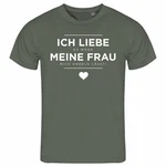 deinshirt Print-Shirt Herren T-Shirt Funshirt Ich liebe es wenn meine Frau mich angeln lässt Grau/Dunkelgrün